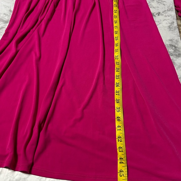 ASOS Woman Long Sleeve Midi Dress Hot Pink Sz 16 NWT  5 - Picture 5 of 6